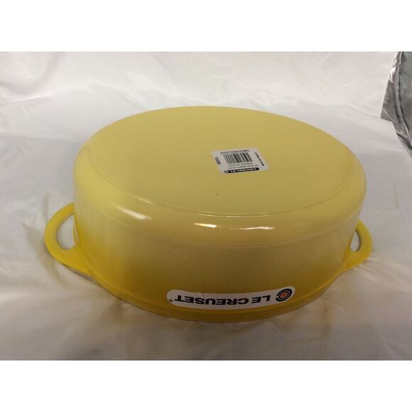 Le Creuset Soleil Yellow 4.75 QT Cast Iron Oval Dutch Over W/Grill Lid - Picture 7 of 10